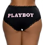 Playboy Pleasure` Playboy Ultra Soft Panty - Small/Medium - Black/Pink
