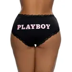 Playboy Pleasure` Playboy Ultra Soft Panty - Small/Medium - Black/Pink