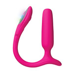 LOVENSE Lovense Lush Rechargeable App Compatible Silicone Vibrating Light Up Anal Plug - Pink