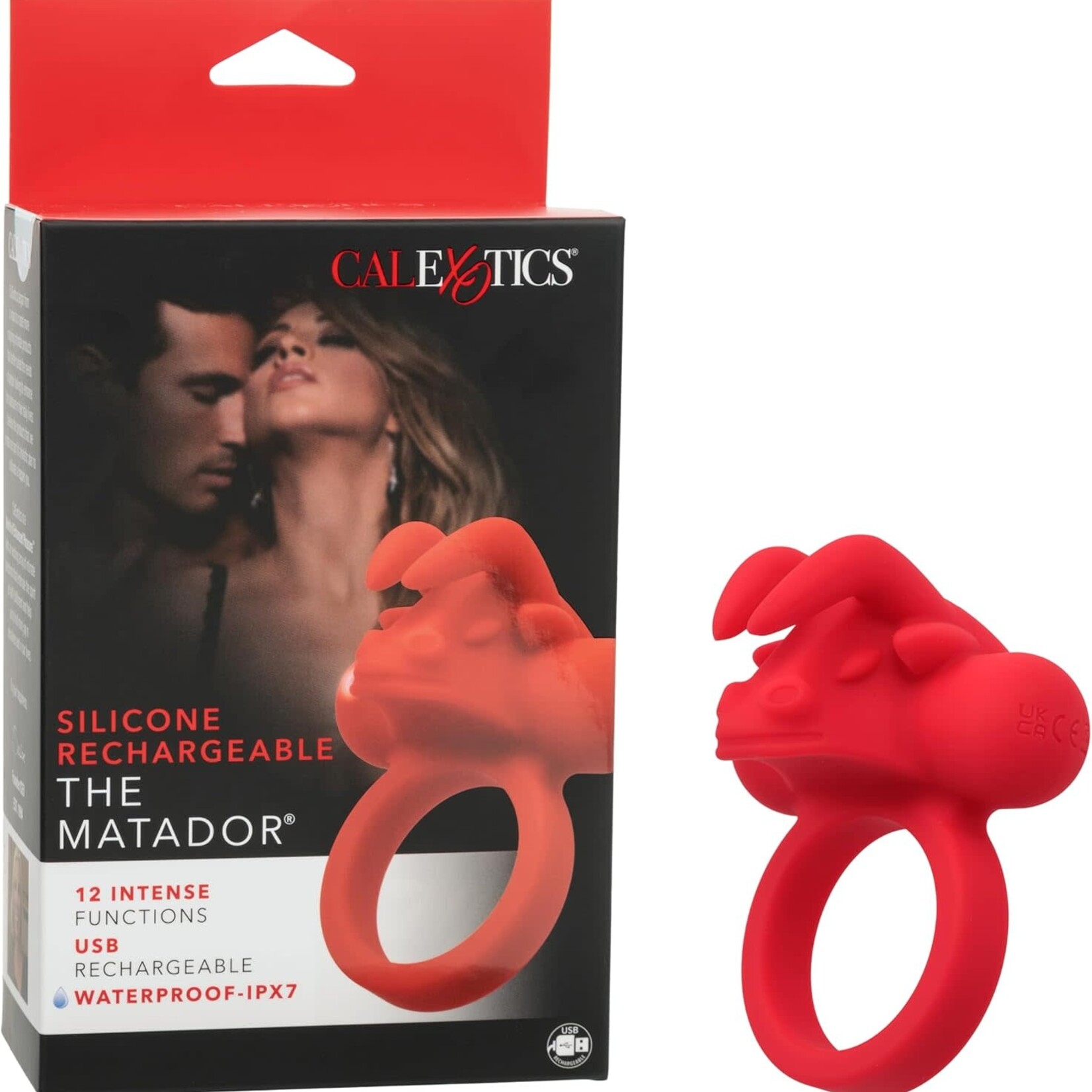 Calexotics Silicone Rechargeable The Matador Cock Ring - Red