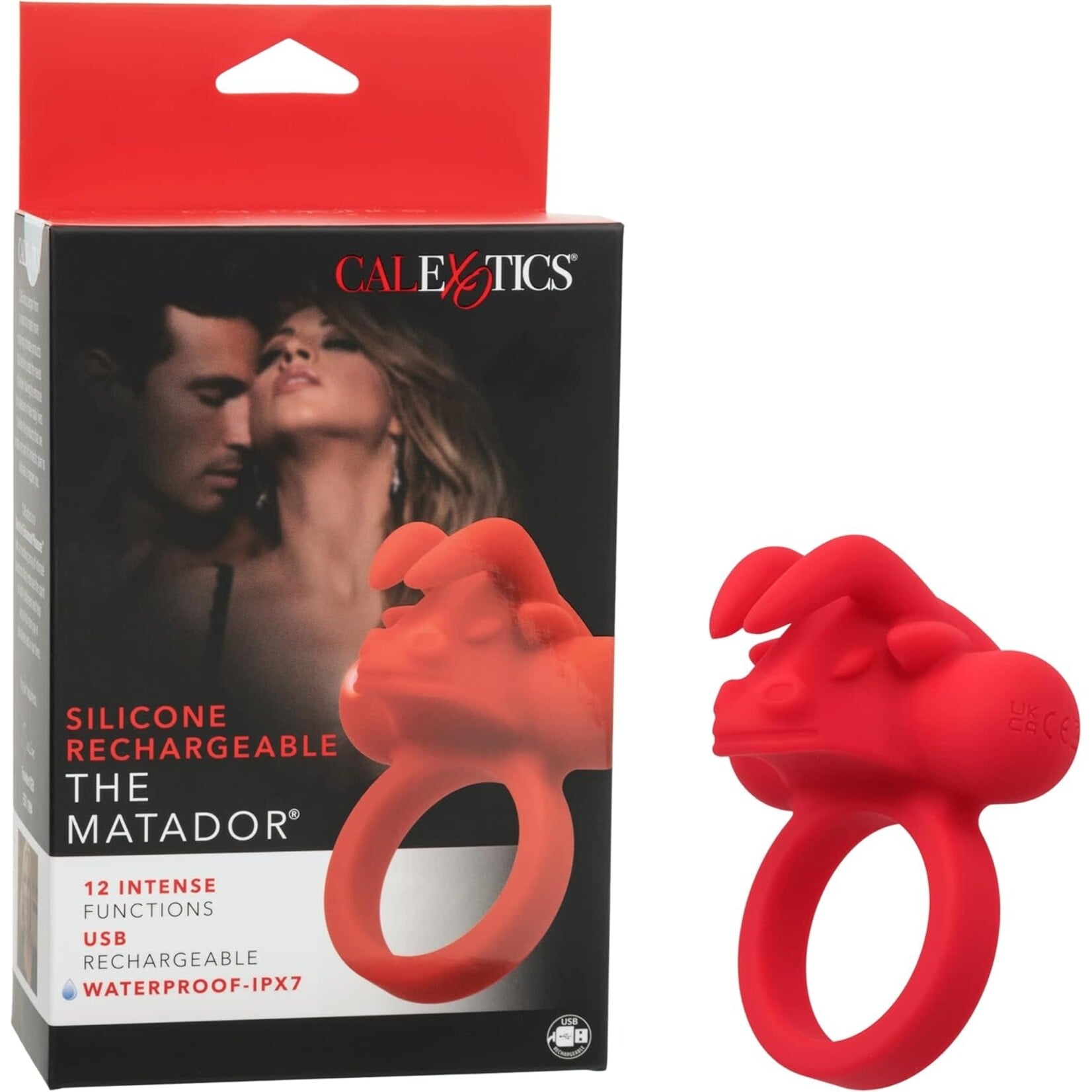 Calexotics Silicone Rechargeable The Matador Cock Ring - Red