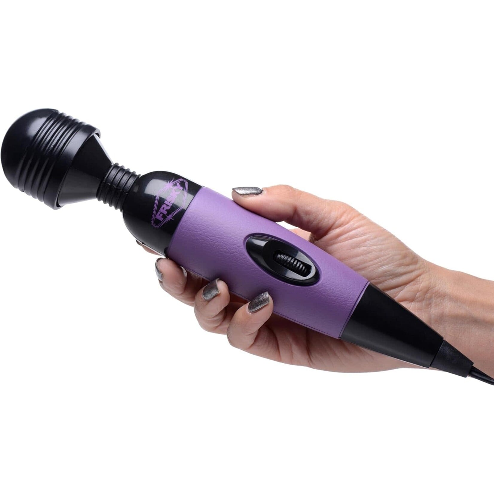 XR Brands Frisky Playful Pleasure Multi-Speed Vibrating Wand - Purple