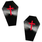 Neva Nude Dom Squad Wet Vinyl Black Coffin Nipple Cover Pasties