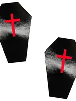 Neva Nude Dom Squad Wet Vinyl Black Coffin Nipple Cover Pasties