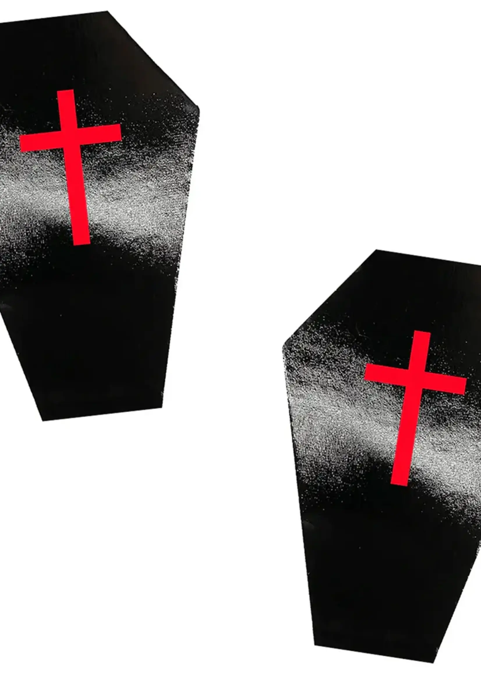 Neva Nude Dom Squad Wet Vinyl Black Coffin Nipple Cover Pasties