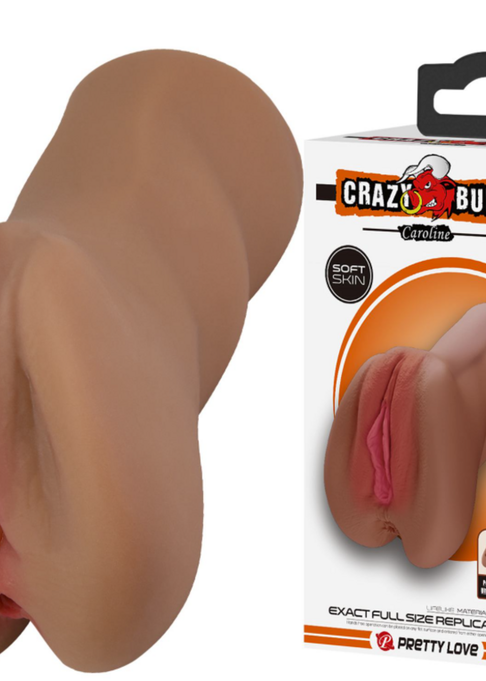 Pretty Love Caroline Realistic Vagina Masturbator - Brown