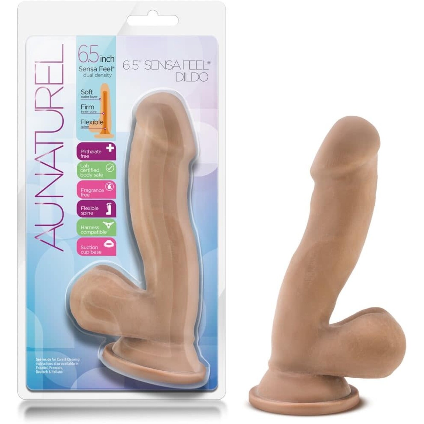 Blush Novelties Au Naturel 6.5 Inch Sensa Feel Dildo