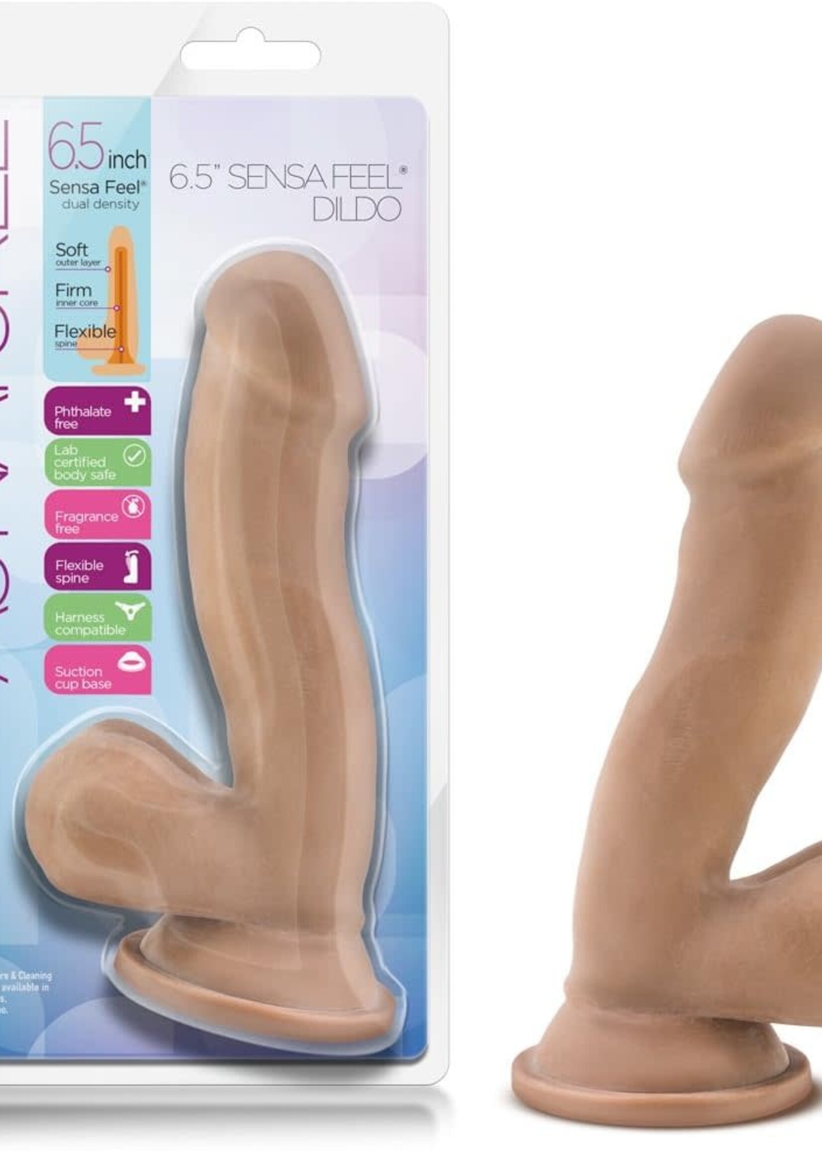 Blush Novelties Au Naturel 6.5 Inch Sensa Feel Dildo