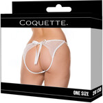 Coquette Lingerie Coquette Petal Kiss Open-Back Panty White One Size