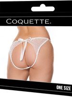 Coquette Lingerie Coquette Petal Kiss Open-Back Panty White One Size