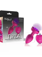 Viben Twila Twirling Purple Gem Light Up Vibrating Plug With Pnk Heart Remote