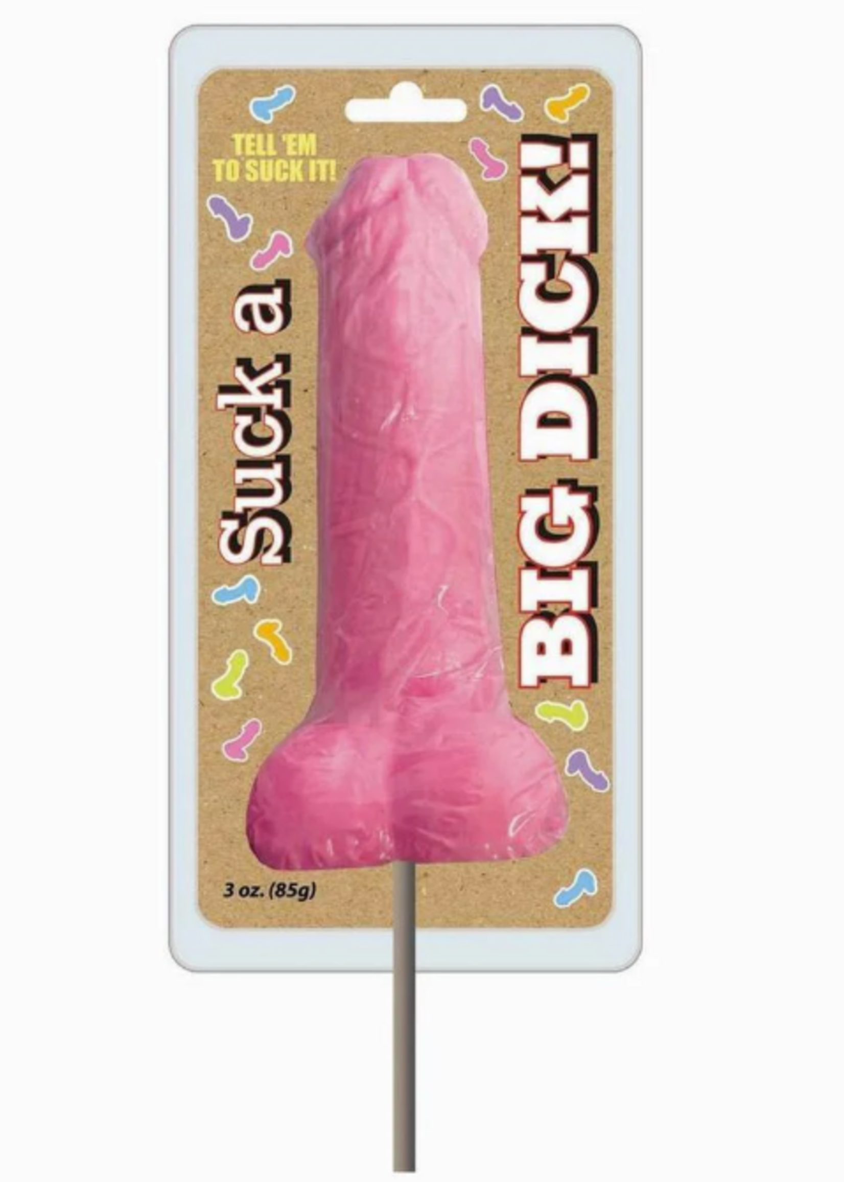 Little Genie Suck a Big Dick Lollipop 6in - Strawberry