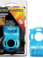 Blush Novelties Stay Hard Rechargeable 5 Function Cock Ring Blue
