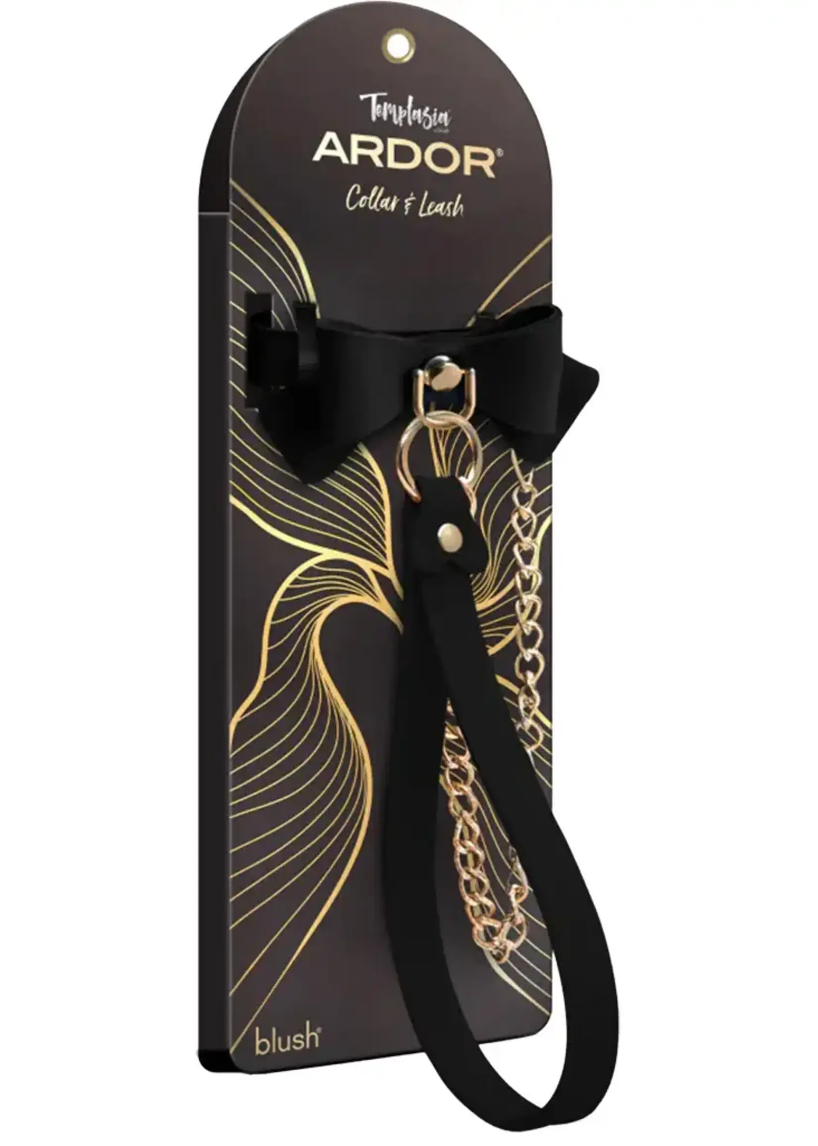 Blush Novelties Blush Temptasia Ardor Collar & Leash w/Bow - Black