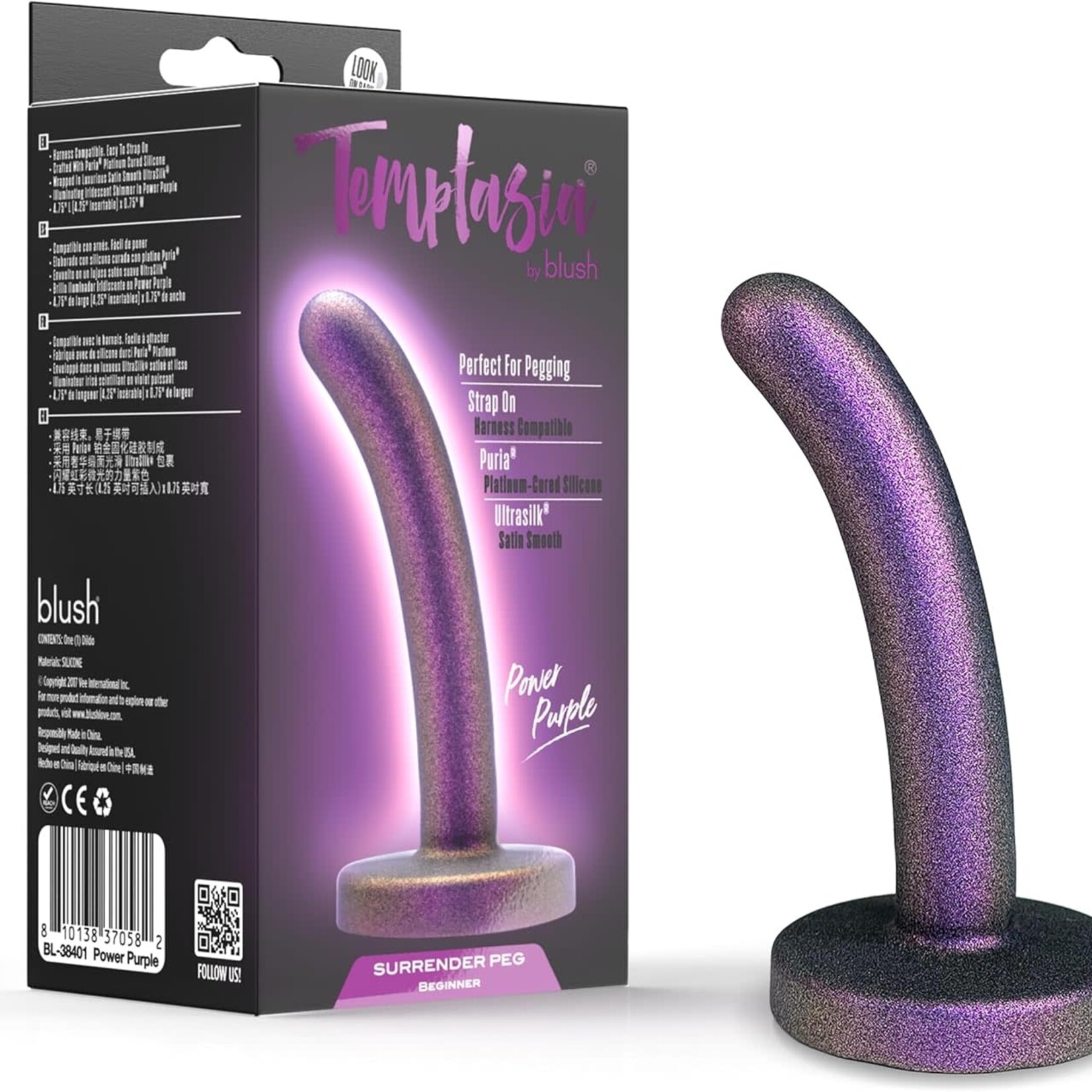 Blush Novelties Temptasia Surrender Peg Beginner Power Purple