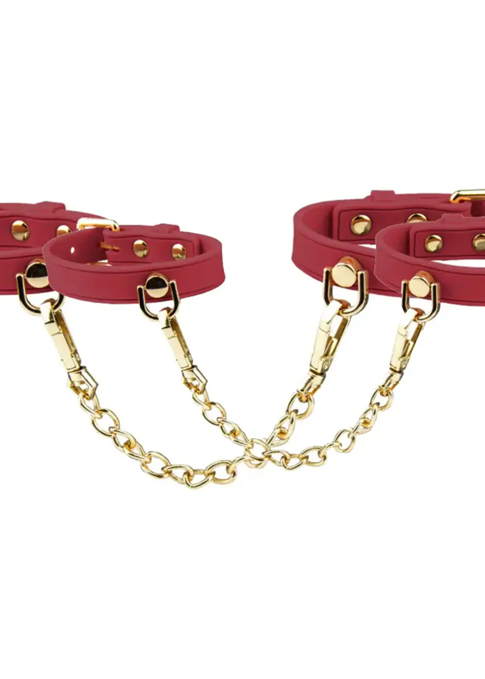 Blush Novelties Blush Temptasia Ardor Wrist & Ankle Restraints - Red