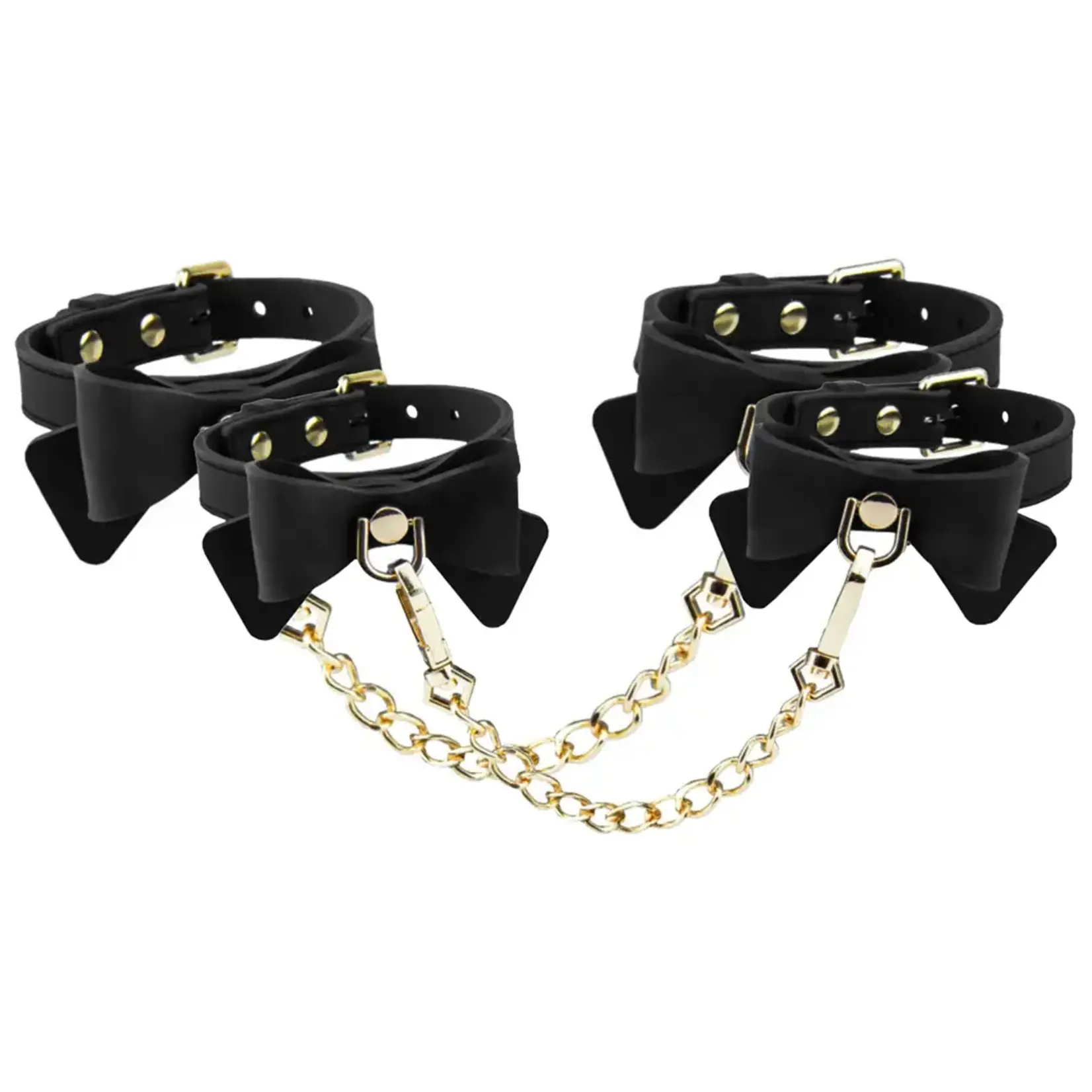 Blush Novelties Blush Temptasia Ardor Wrist & Ankle Restraints w/Bow - Black