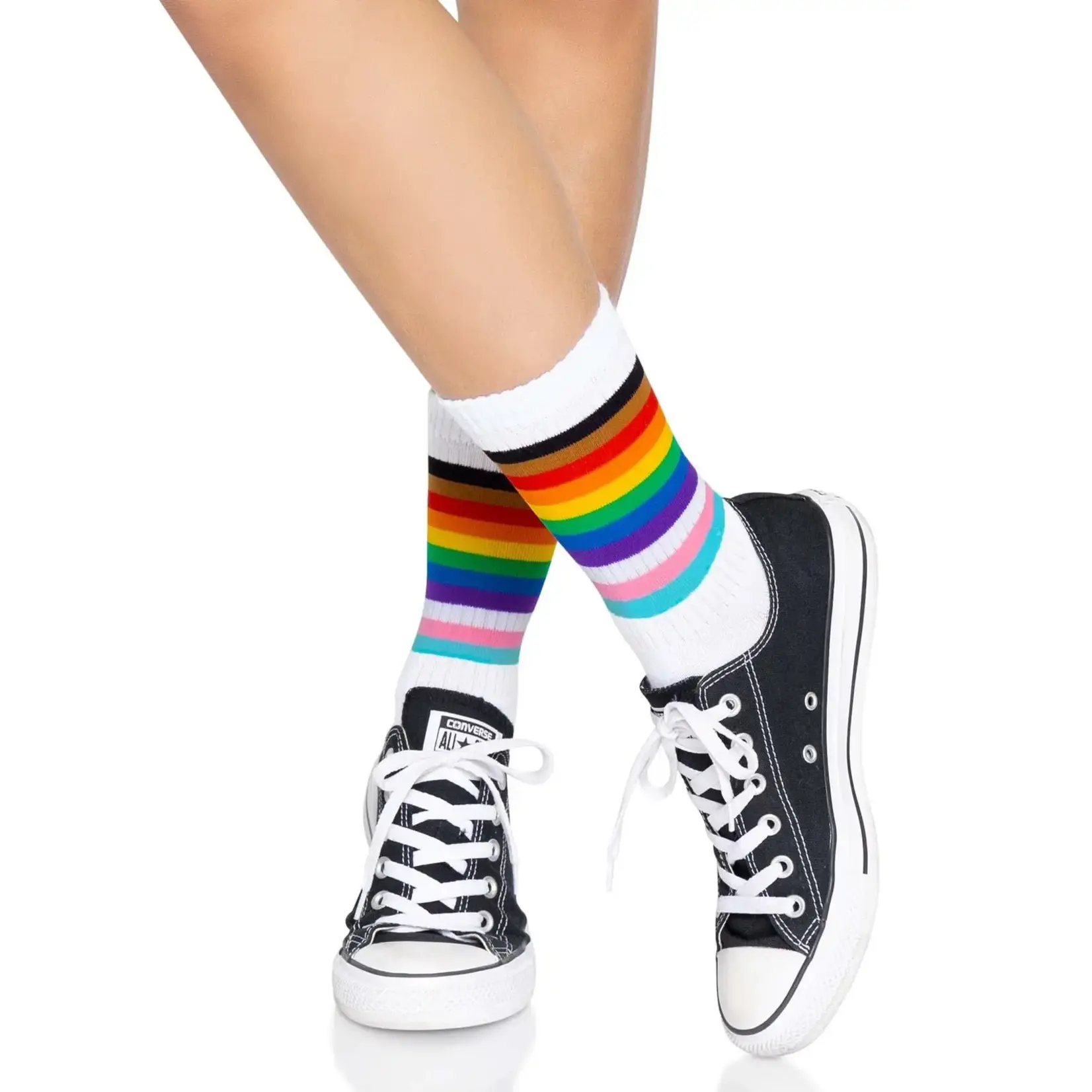 Leg Avenue Leg Avenue Pride Crew Socks - OS - Rainbow