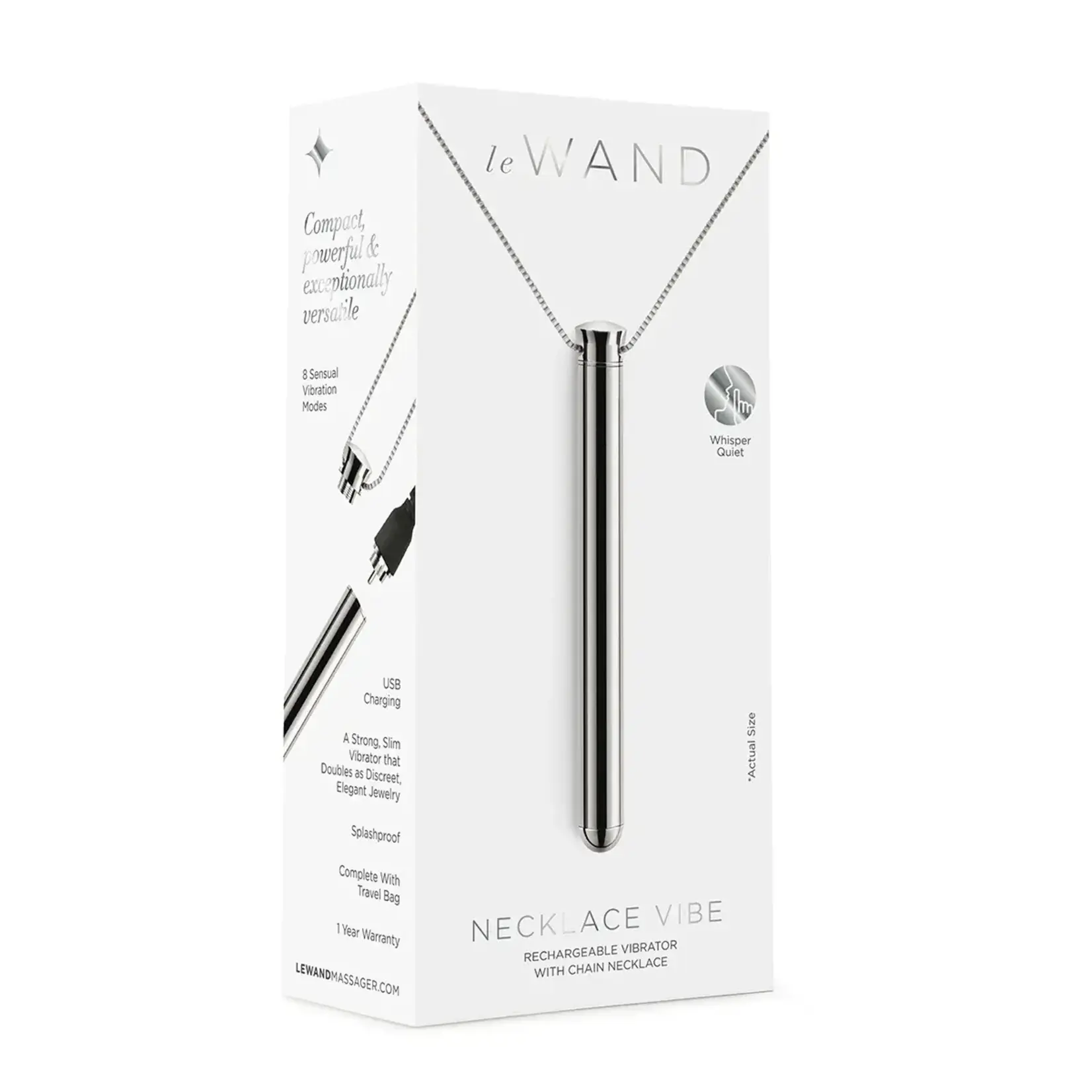 Le Wand Le Wand Vibrating Necklace Rechargeable Silicone Discreet Vibrator