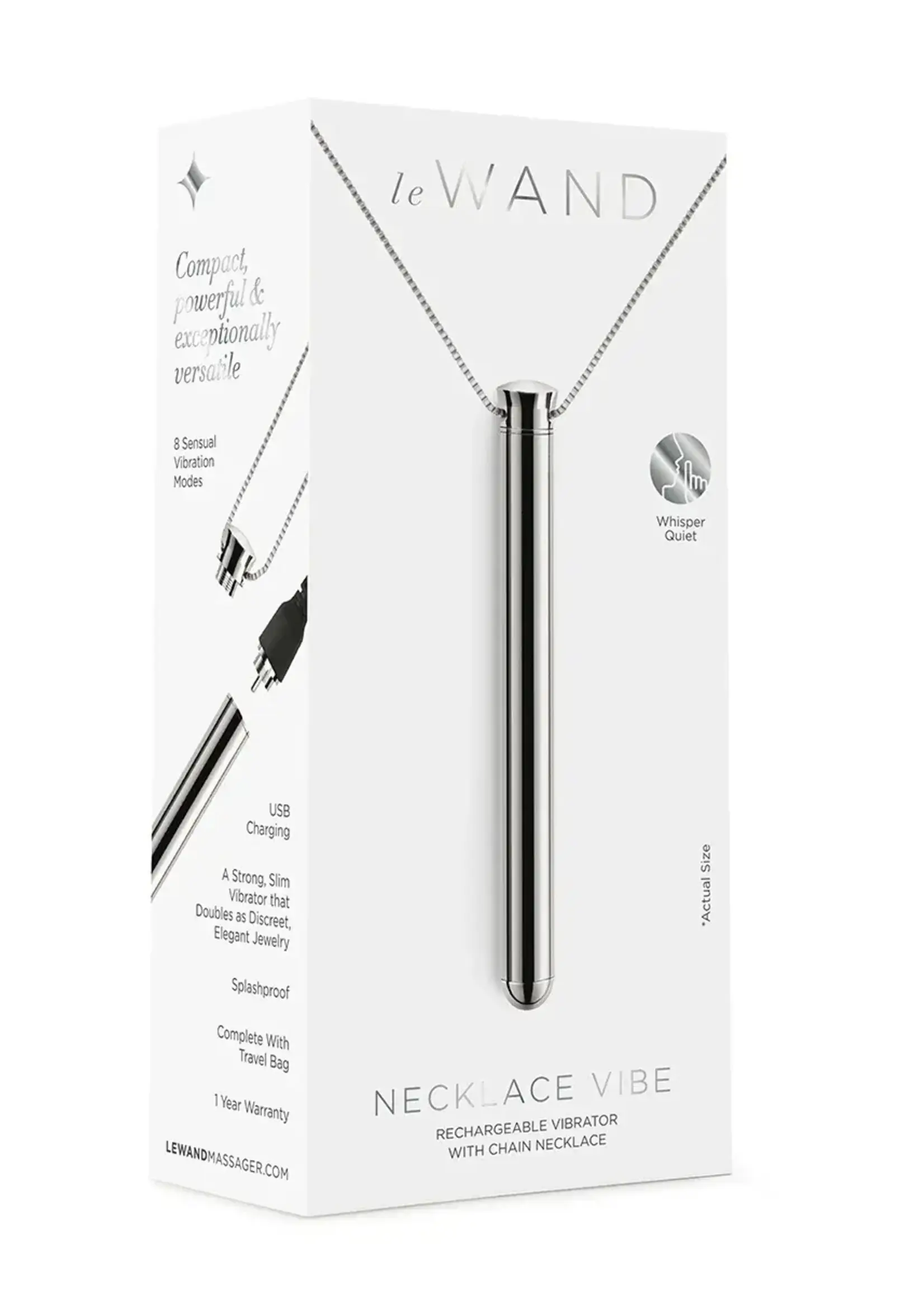 Le Wand Le Wand Vibrating Necklace Rechargeable Silicone Discreet Vibrator