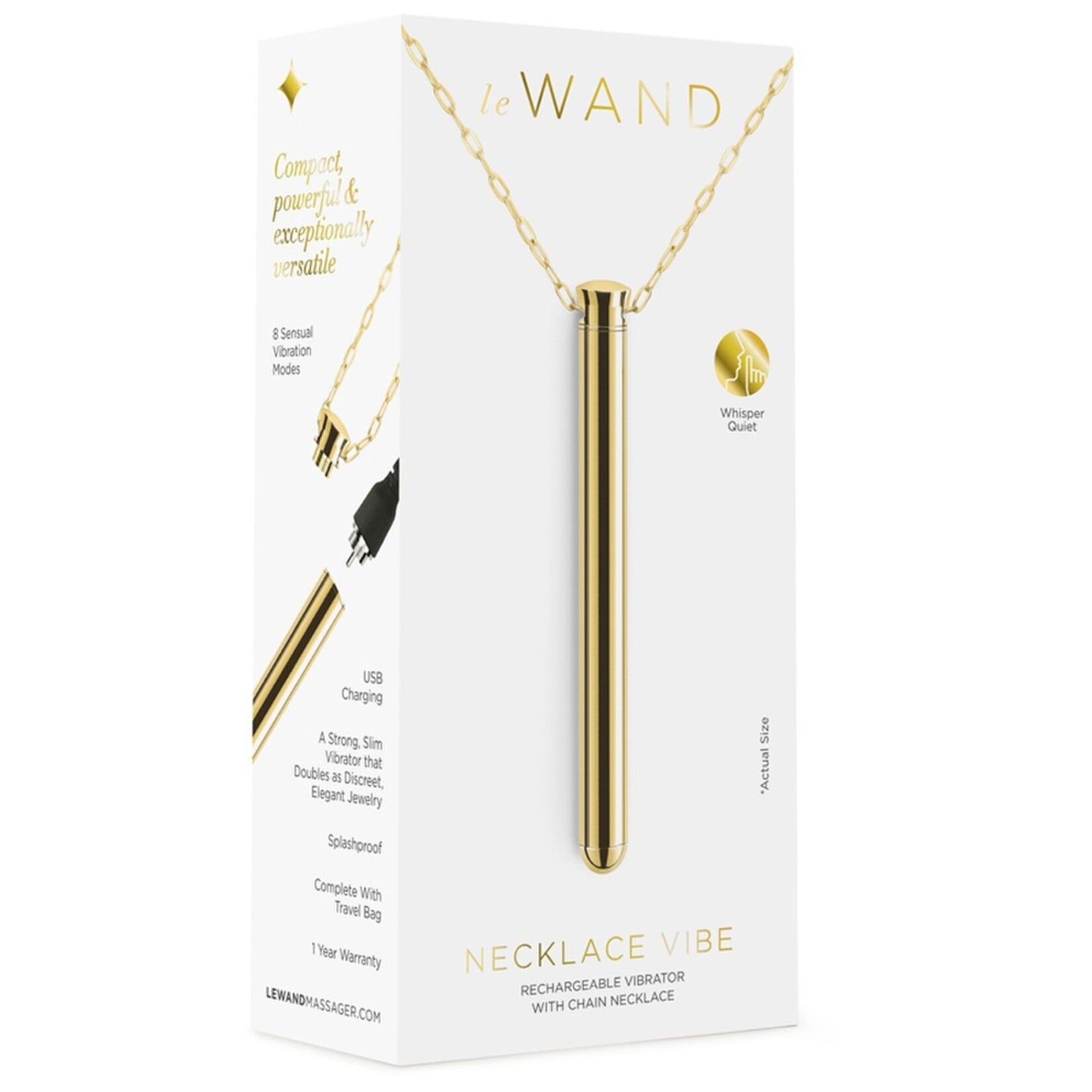 Le Wand Le Wand Vibrating Necklace Rechargeable Silicone Discreet Vibrator