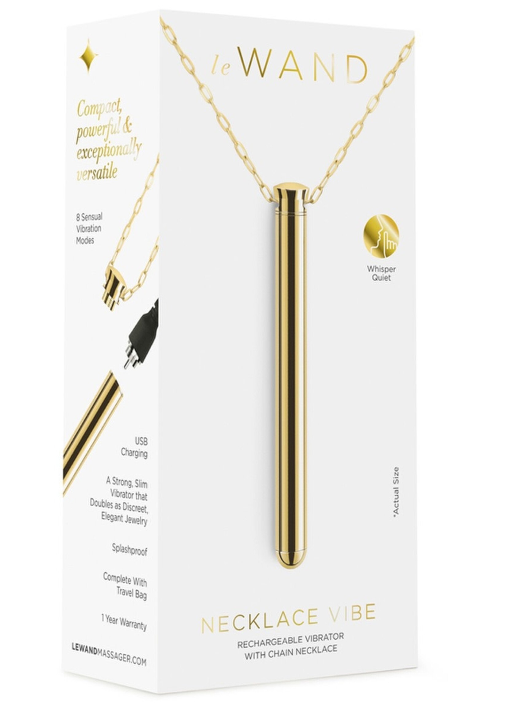 Le Wand Le Wand Vibrating Necklace Rechargeable Silicone Discreet Vibrator