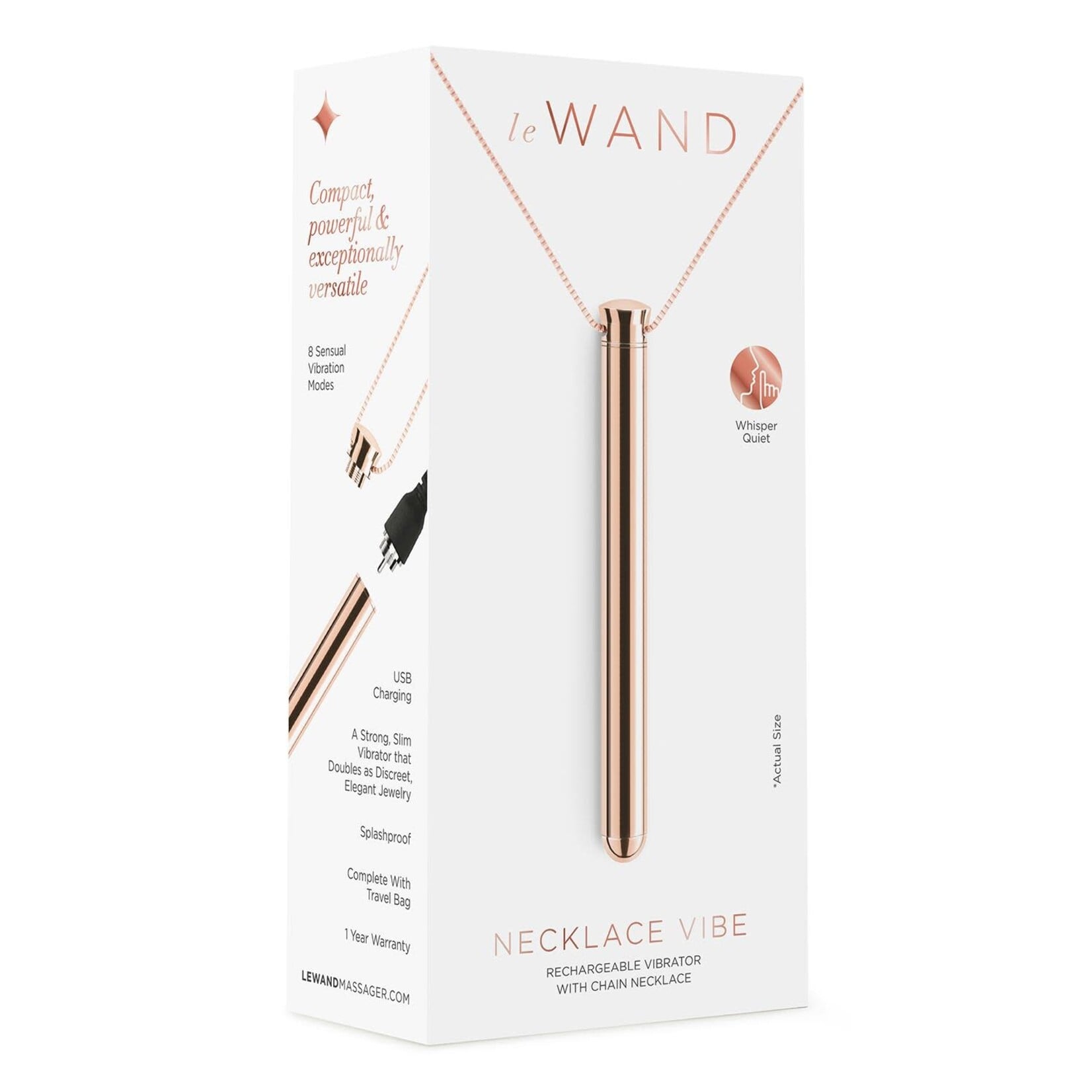 Le Wand Le Wand Vibrating Necklace Rechargeable Silicone Discreet Vibrator