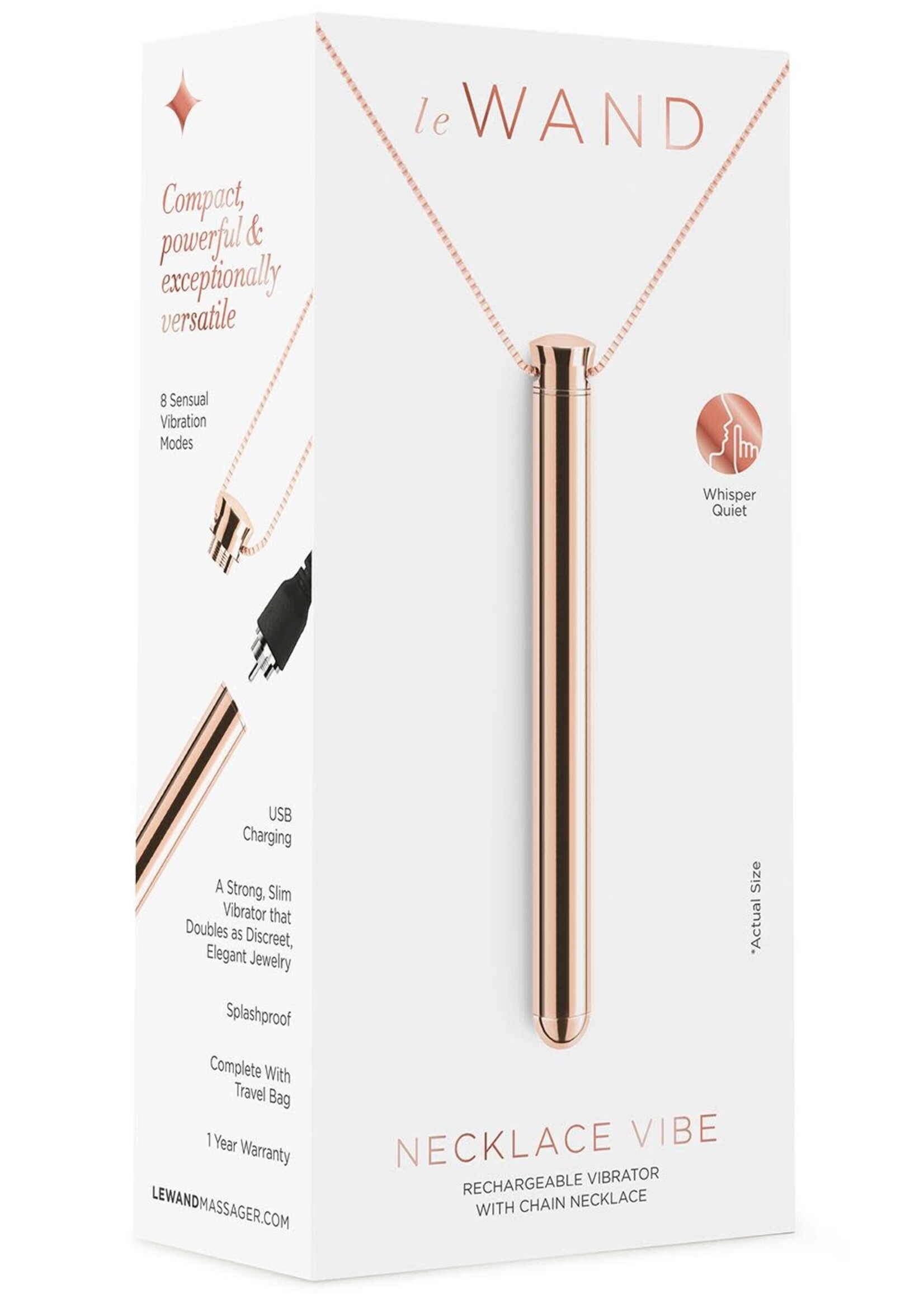 Le Wand Le Wand Vibrating Necklace Rechargeable Silicone Discreet Vibrator