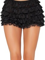 Leg Avenue Leg Avenue Lace Ruffle Shorts - Black