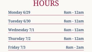 4th of July Holiday Hours