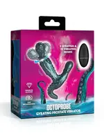 XR Brands Creature Cocks Creature Cocks Octoprobe Gyrating Rechargeable Silicone Prostate Vibrator with Remote Control - Blue/Purple