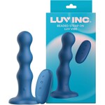 Luv Lab by FemmeFunn Beaded Strap-On Luv Vibe Blue