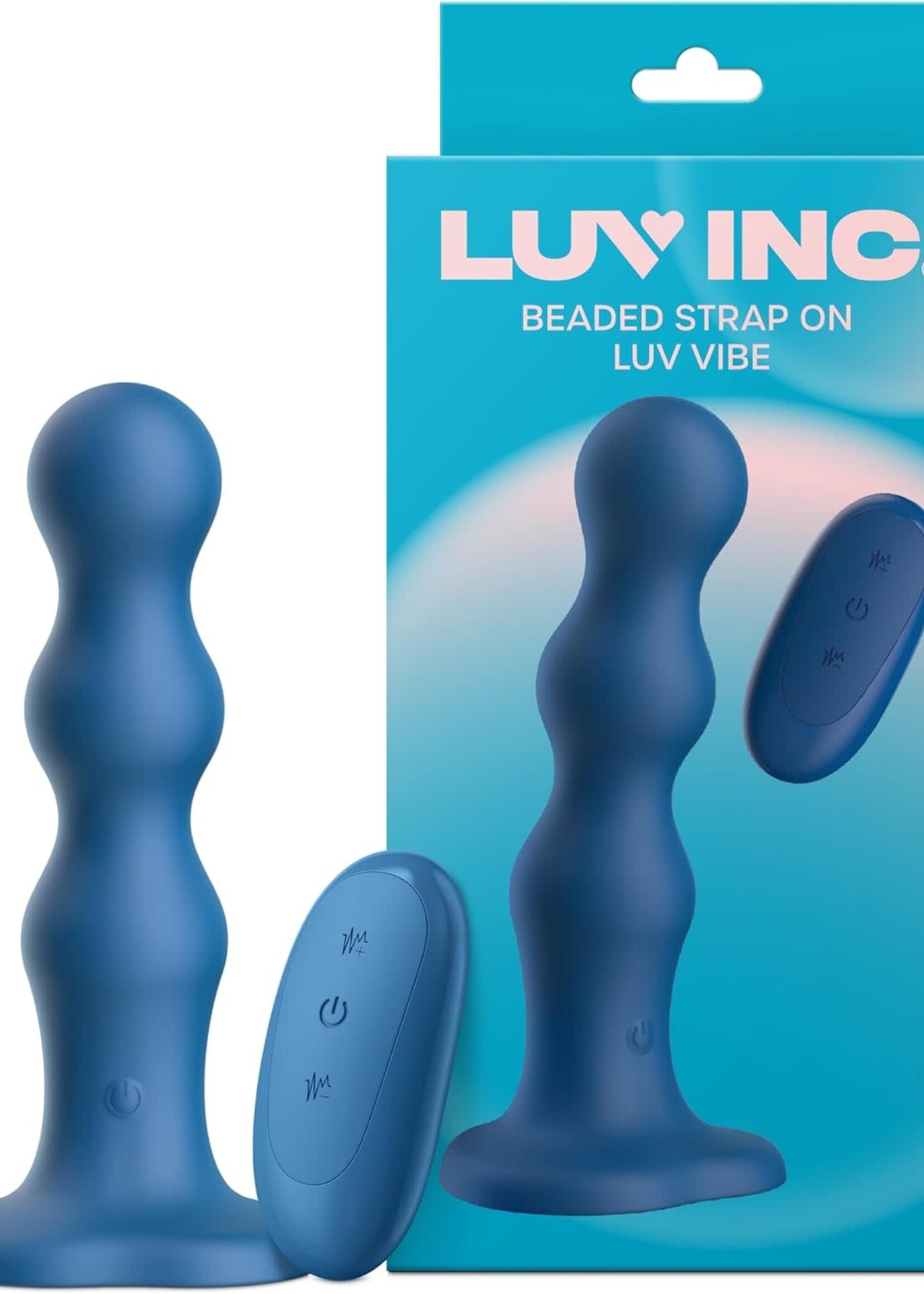 Luv Lab by FemmeFunn Beaded Strap-On Luv Vibe Blue