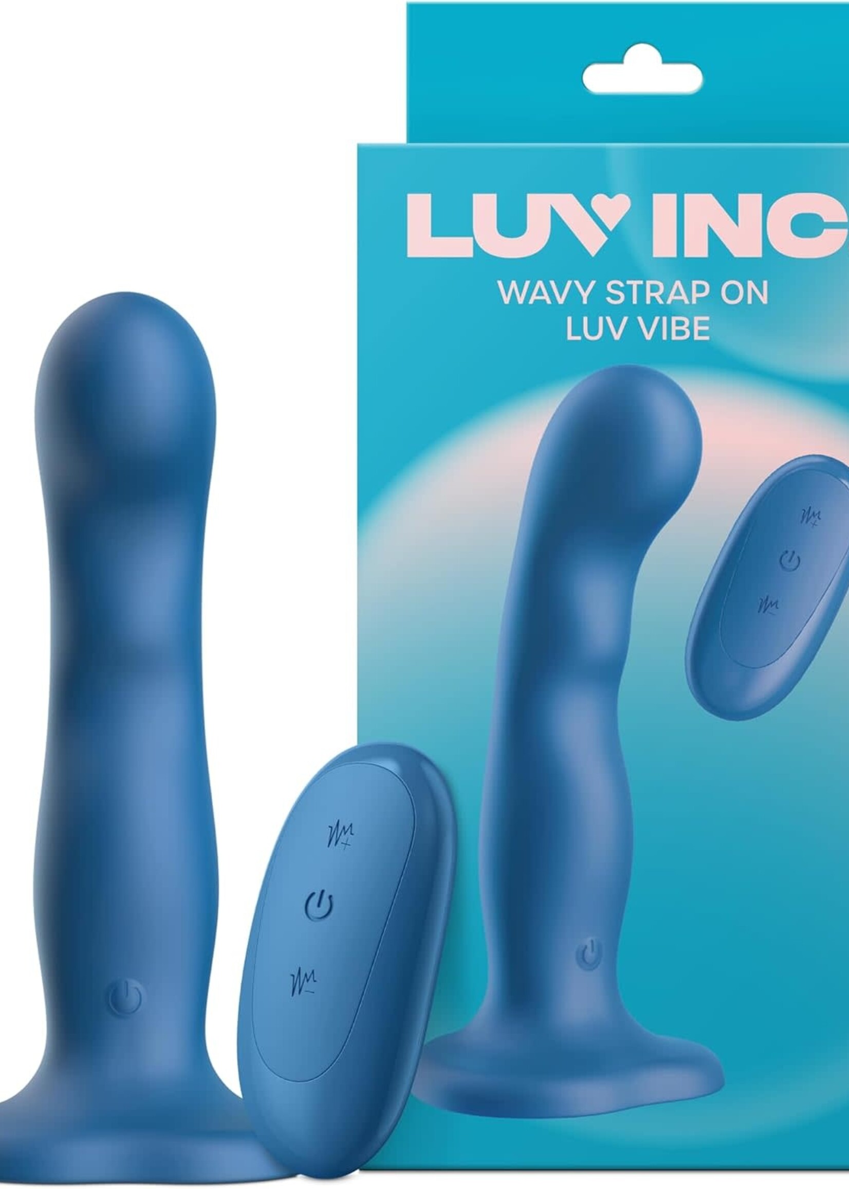 Luv Lab by FemmeFunn Wavy Strap-On Luv Vibe Blue