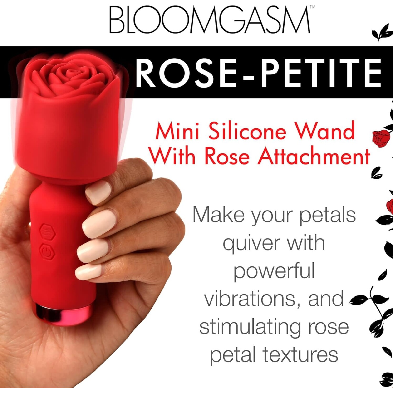Pleasure Rose-Petite Mini Silicone Rose Wand