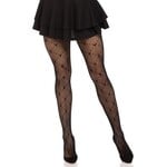 Leg Avenue Leg Avenue Love Struck Heart Net Tights - O/S - Black