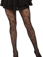Leg Avenue Leg Avenue Love Struck Heart Net Tights - O/S - Black