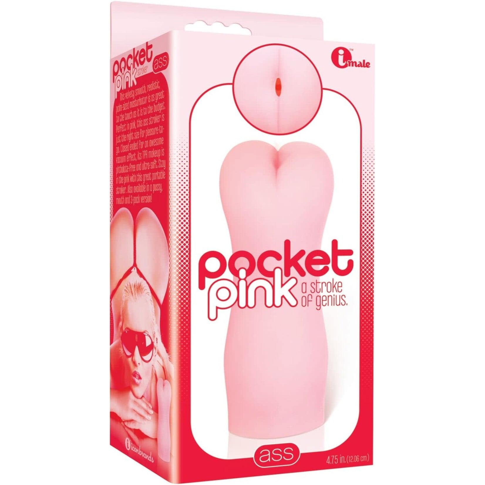 Icon Brands The 9's - Pocket Pink Mini Masturbator