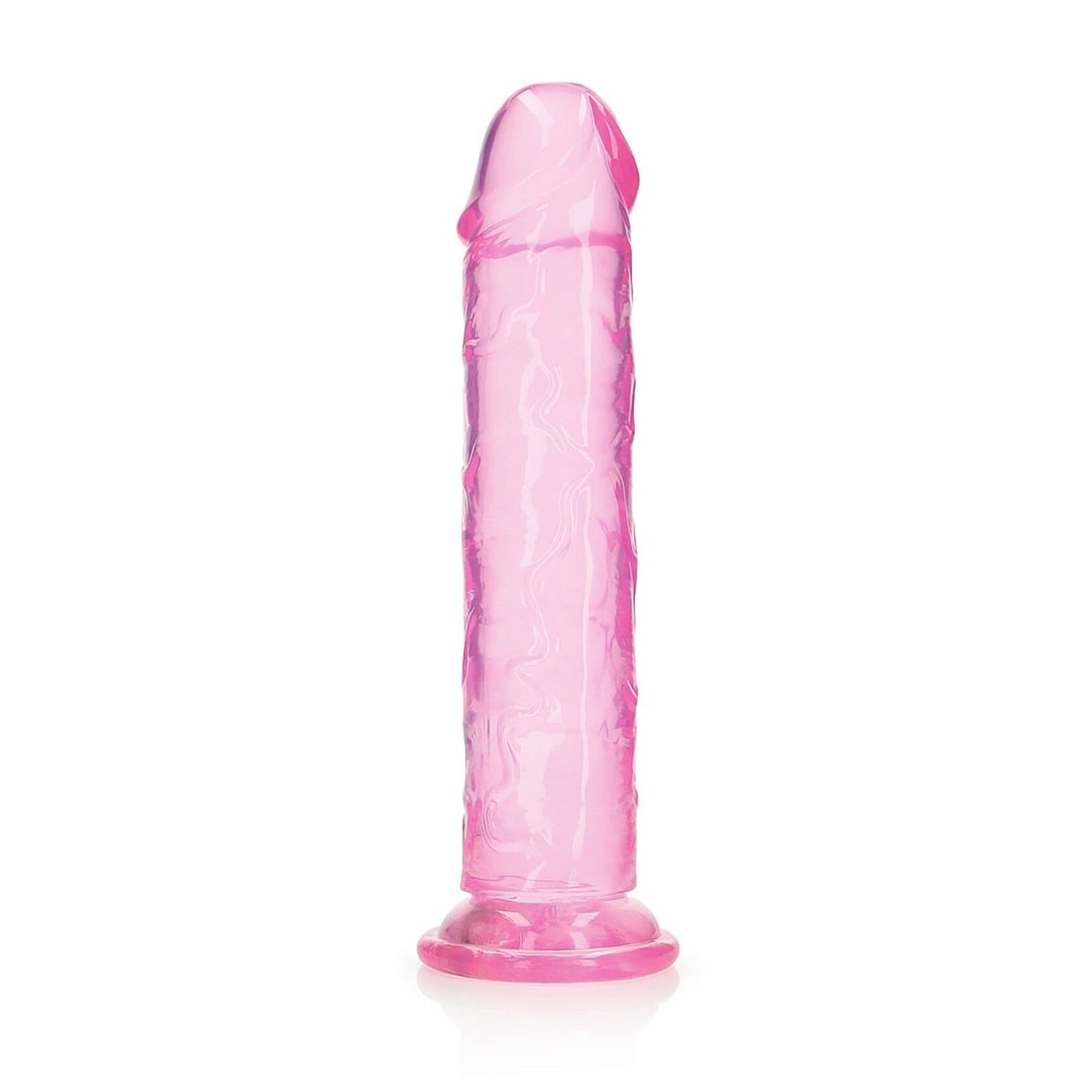 Shots RealRock RealRock Crystal Clear Straight No Balls Dildo 11in