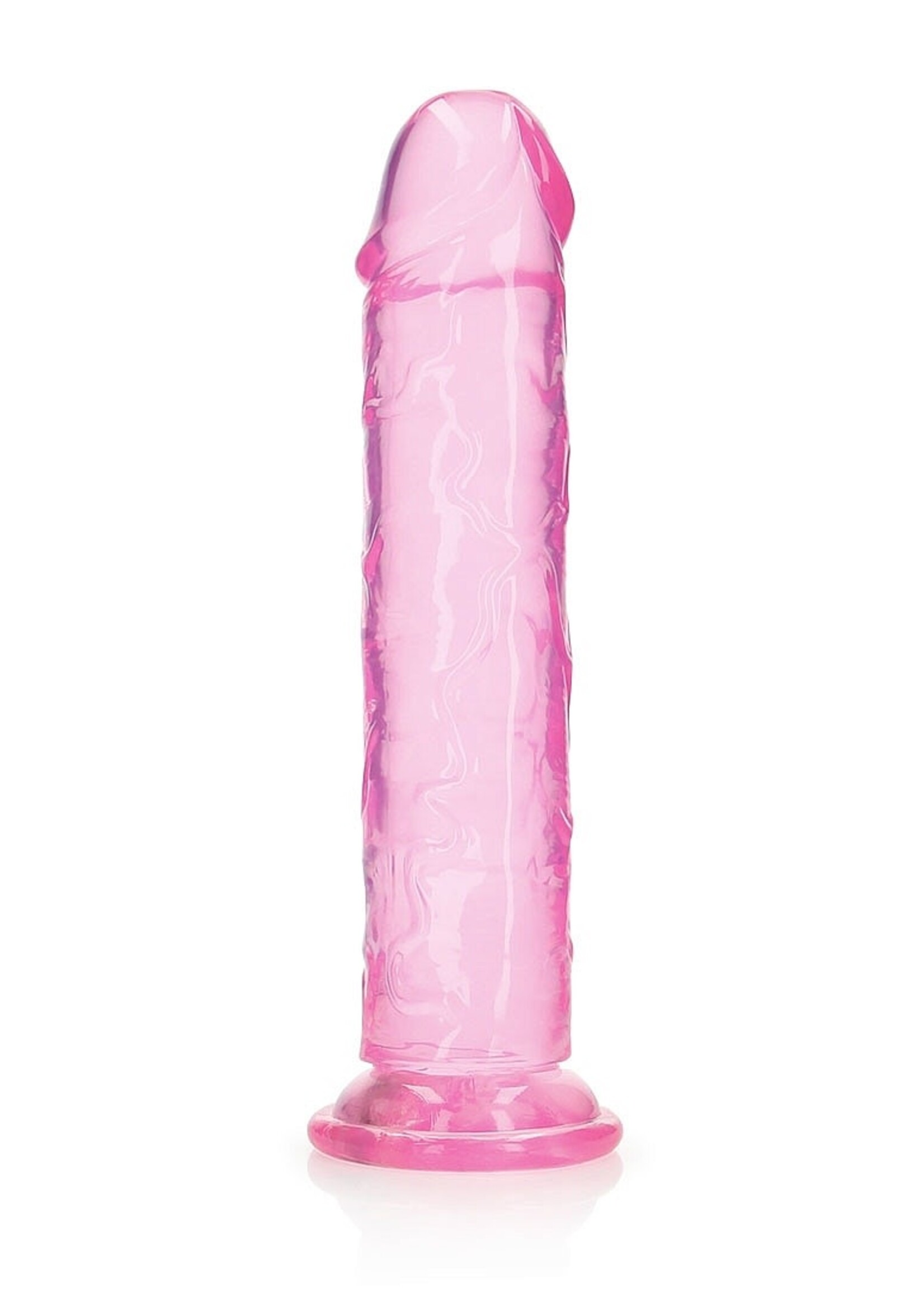 Shots RealRock RealRock Crystal Clear Straight No Balls Dildo 11in