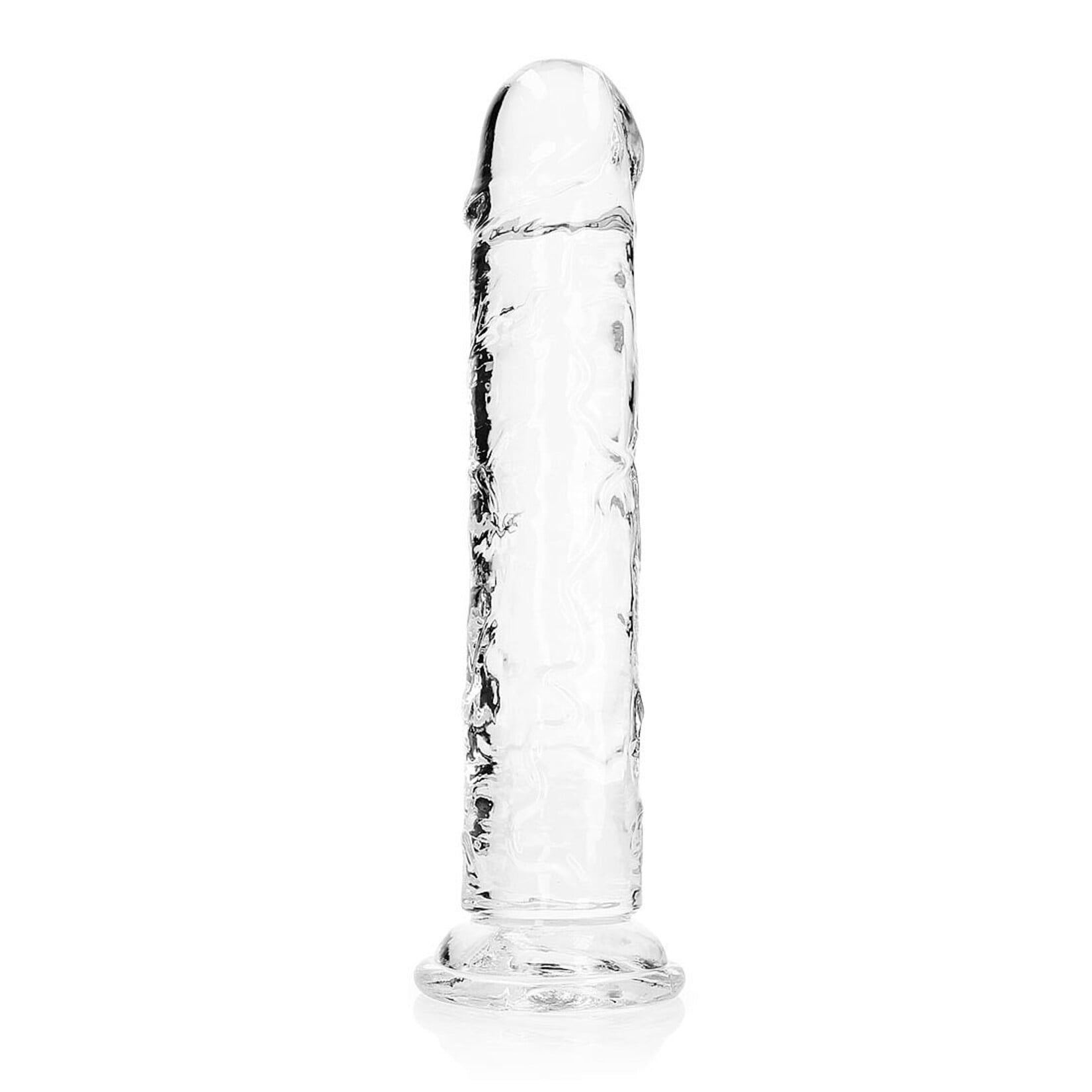 Shots RealRock RealRock Crystal Clear Straight No Balls Dildo 11in