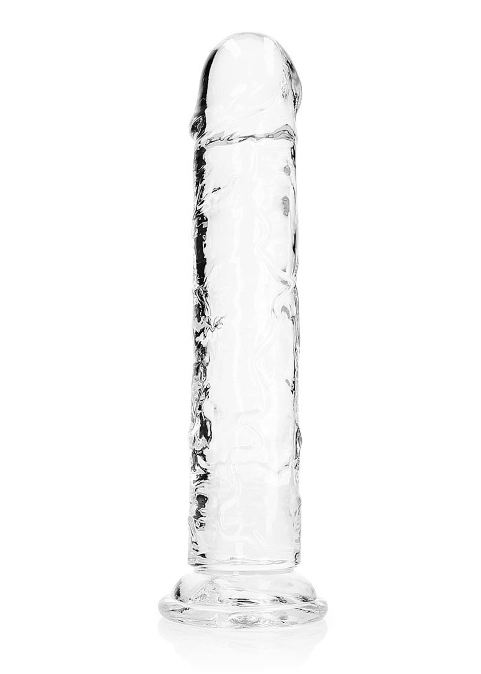 Shots RealRock RealRock Crystal Clear Straight No Balls Dildo 11in