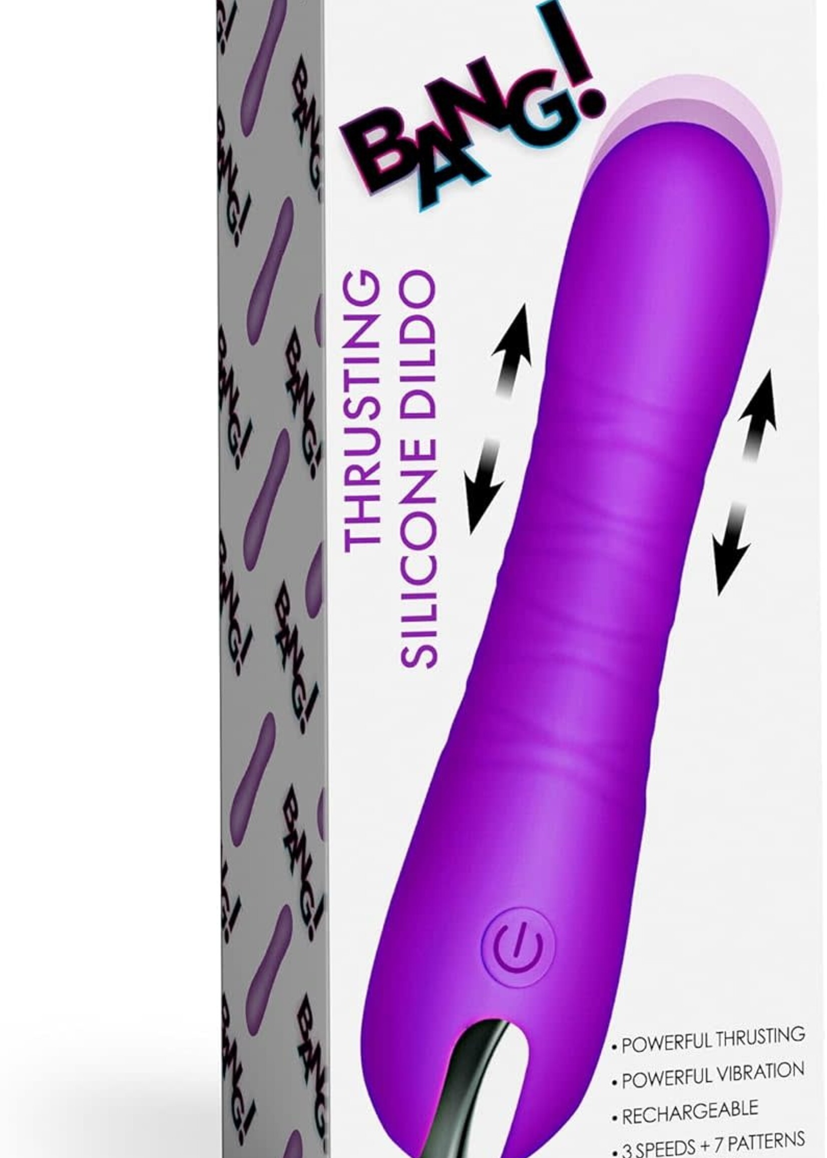 XR Brands Bang Bang! Thrusting Silicone Dildo