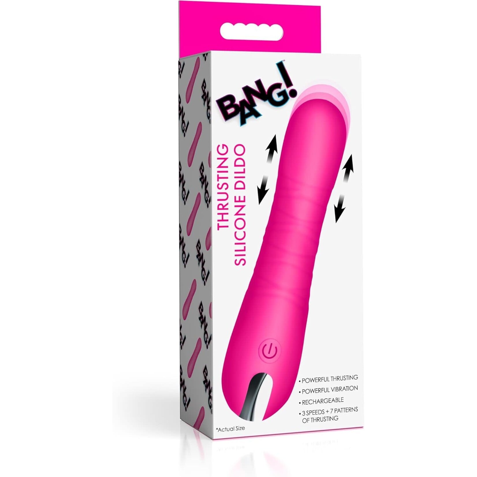 XR Brands Bang Bang! Thrusting Silicone Dildo