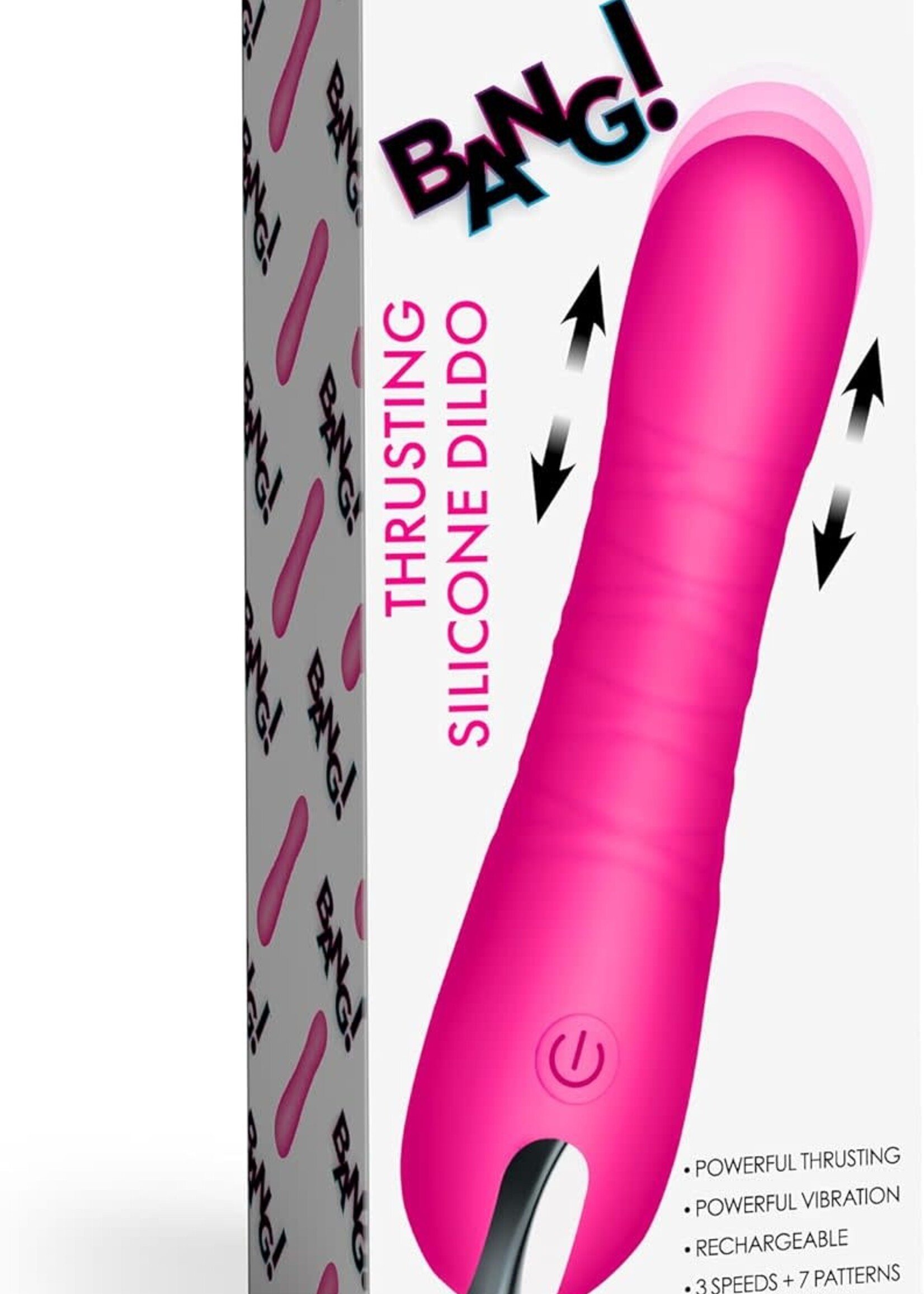 XR Brands Bang Bang! Thrusting Silicone Dildo