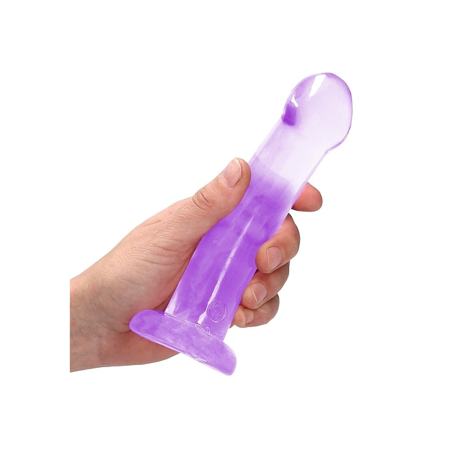 Shots RealRock RealRock Crystal Clear Non Realistic Dildo with Suction Cup 6.7in