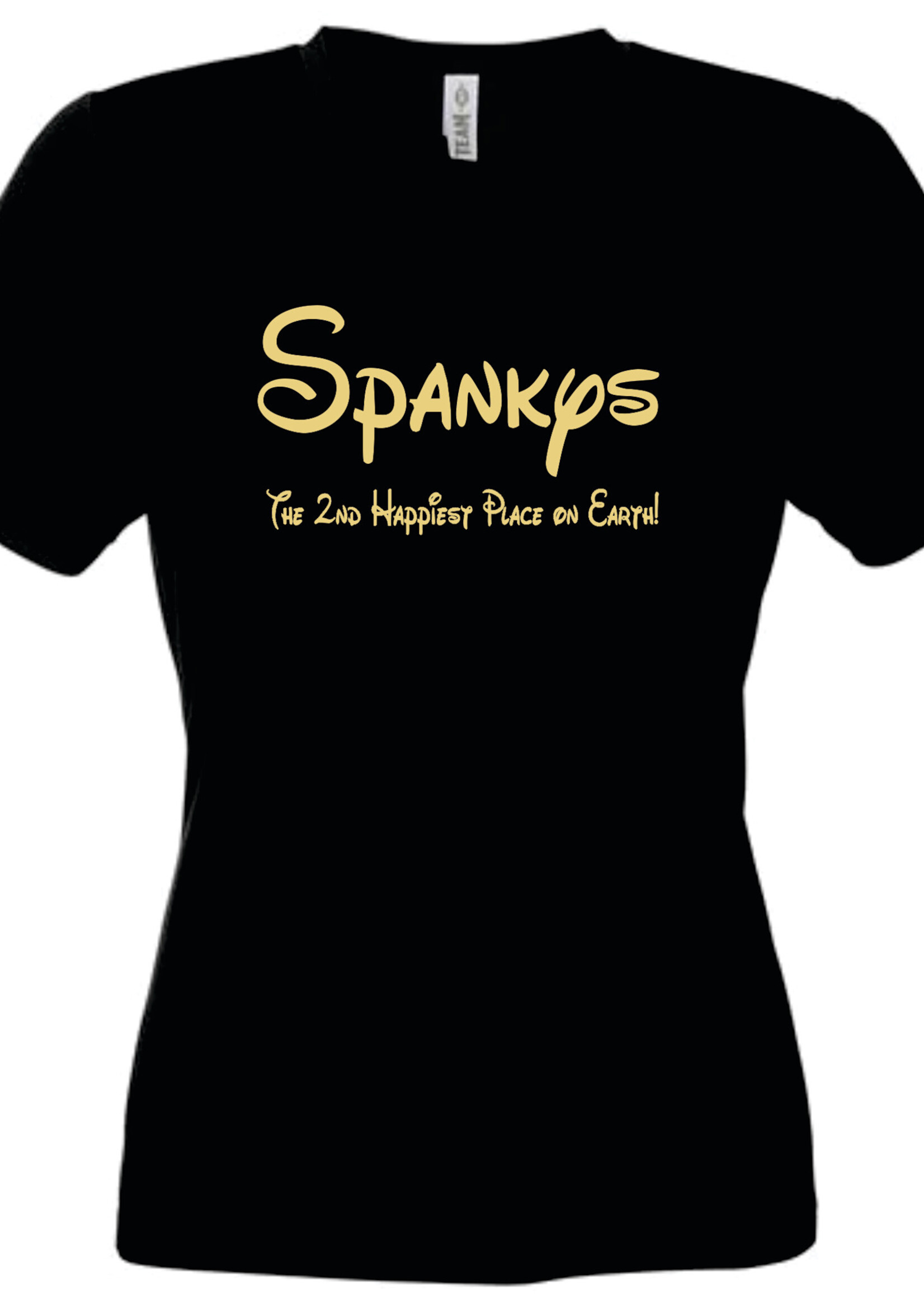 Spankys 2nd Happies Place On Earth Womens Tee Large