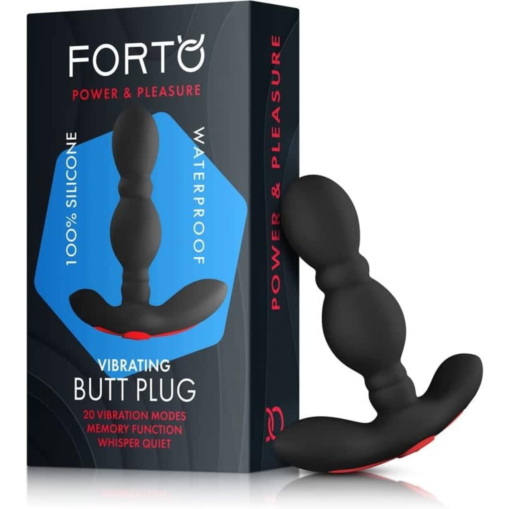 Forto Forto Vibrating Butt Plug - Black