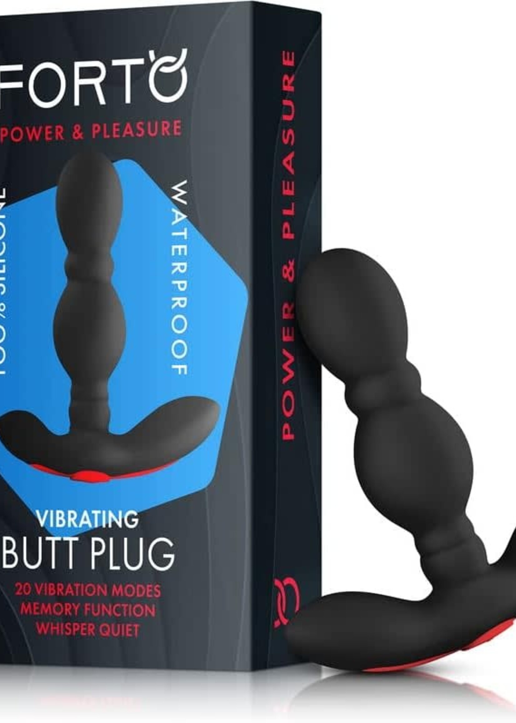 Forto Forto Vibrating Butt Plug - Black