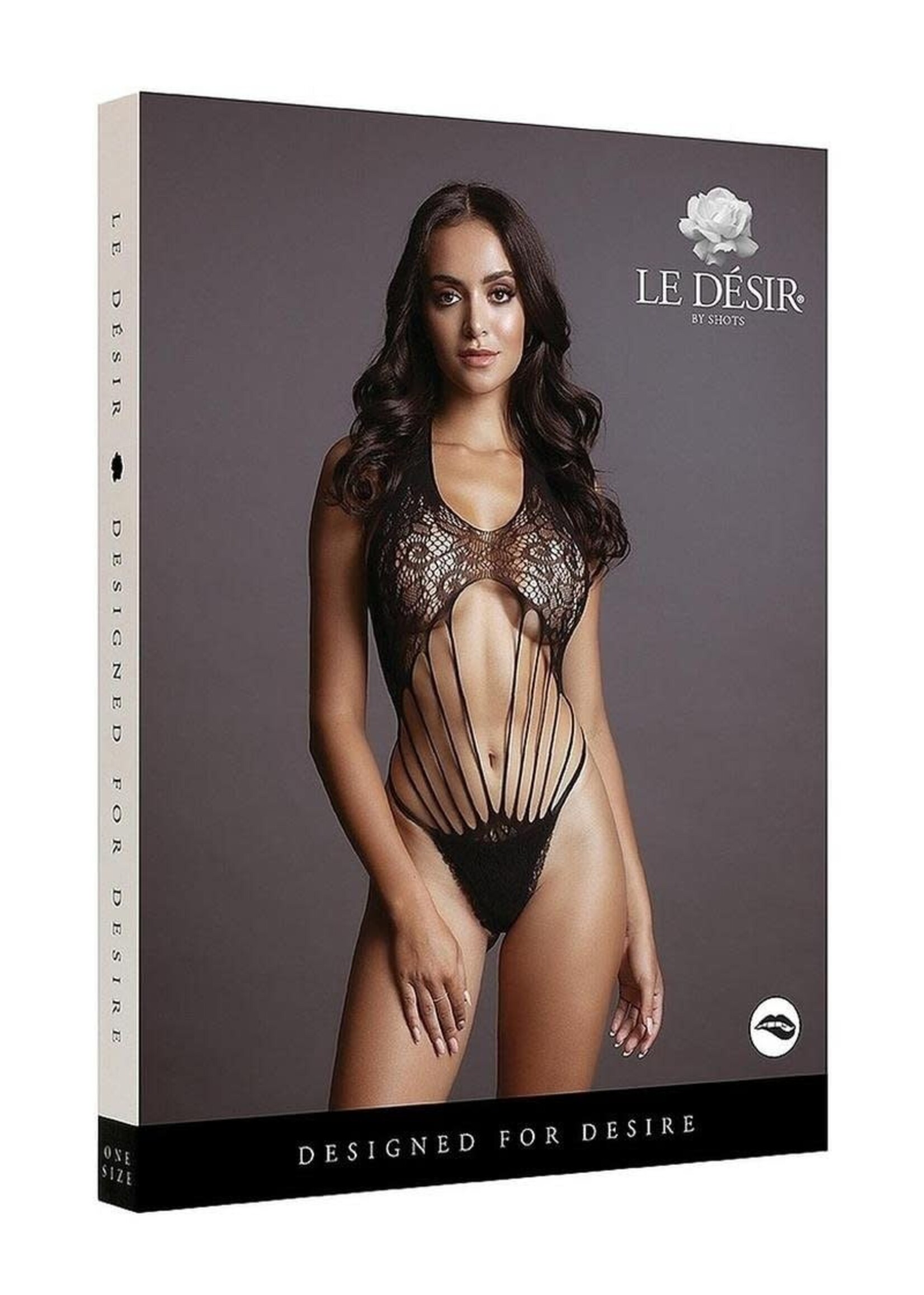 Shots Le Desir Le Desir Strappy Lace Teddy - O/S - Black